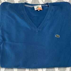 Lacoste Men's Blue V-Neck Sweater